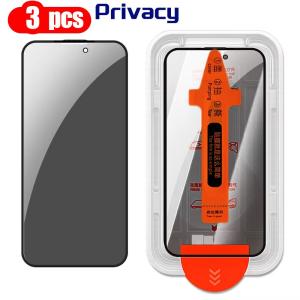 1-5Pcs Easy Installation Anti Spy Screen Protector For iPhone 17 Pro Max 16 15 Plus 13 11 12 14 XR XS Max Privacy Tempered Glass