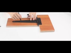 4pcs 2/4 inch Barn Door Hinges Black T-Shaped Hinge with Mounting Screws