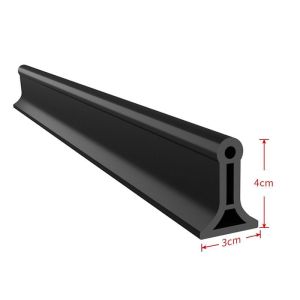 Dải Chắn Nước Silicon Tự Dính Uốn Cong Được Ngăn Nước Thấm Sàn Nhà Tắm Màu Đen/trắng/xám