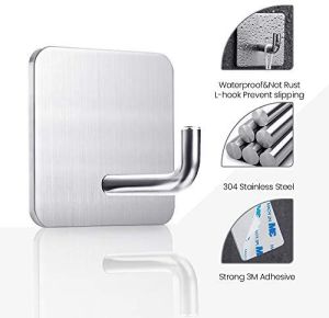 Stainless Steel Elephant Trunk Hook Metal Strong Viscose Load-Bearing Perforation-Free Kitchen Sticky Hook Toilet Bathroom Wall