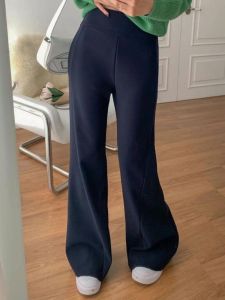 กางเกงขายาวทรงหลวมเอวสูงสไตล์เกาหลีสำหรับผู้หญิง กางเกงขายาวทรงหลวมสไตล์ใหม่ ทรงเข้ารูป ดีไซน์ขากว้าง สวมใส่สบาย