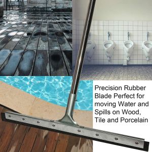 Losaria 40/60/80 cm Heavy Duty Floor Squeegee Scrubber Optional with Handle-Silicon/Rubber Blade Refill-Perfect Squeegee Broom for Floor Washing and Drying Shower GlassMarbleWood SurfacesFloor Wiper Scraper Window Wiper