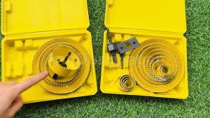 Bộ Mũi Khoét Lỗ Tròn Gỗ Nhôm Sắt Mỏng Thạch Cao Khoét Nhựa