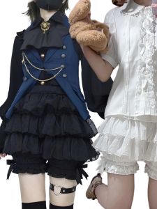 In Stock Lolita Dress Pumpkin Pants Summer Safety Pants Fashion Tape Lace Tiered-Ruffle Layers of Outwear Bloomers