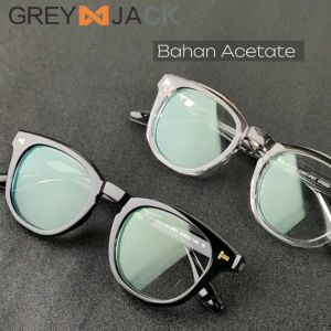 Grey Jack Kacamata Antiradiasi Blueray Acetate Style Kotak Bisa Minus Antiradiasi Blueray Photocromic Bluecromic 902
