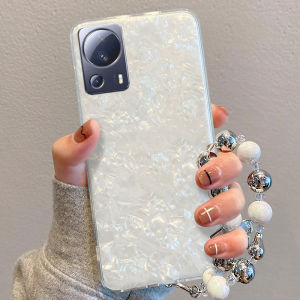 Simple Edge Shell Pattern Phone Case for Xiaomi Civi2 Transparent Youth Edition Luxury Sensation 13Pro New Model 14 Trendy Civi3 Full Cover SPro Anti-Fall Note Shell