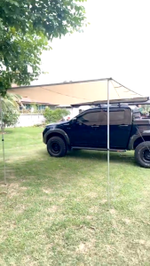 [พร้อมส่ง] awning ข้างรถ ออนนิ่ง ข้าง รถ สีดำ/กากี กันสาด outdoor awning car กันแดดกันฝน ข้างรถตัวเดียวจบ
