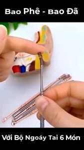 Bộ dụng cụ lấy ráy tai 6 món thép không gỉ