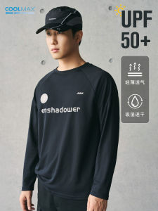 Áo Thun Tay Dài Chống Nắng UPF50+ Coolmax Thấm Hút Nhanh Khô Có Huy Hiệu Chữ ENshadower Áo Thun Nam Mùa Hè Thường Ngày