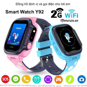 Đồng Hồ Thông Minh Trẻ Em Y92 Gắn Sim Gọi Điện Có Camera Định Vị Kháng Nước IP67 - Smart Watch Theo dõi bảo vệ bé