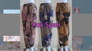 Rok Span Batik Bawahan Kebaya Modern Motif Terbaru Sudah Jadi Tinggal Pakai Pinggang Karet