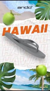 H&N Online Shop - Sandal Jepit Pria ANDO Hawaii (Hitam / Navi / Abu / Olive / Khaki ) - size 38-42