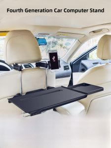 Car Mounted Folding Laptop Desk Notebook Stand Rear Seat Computer Writing Table Adjustable Angle Elevatable Plastic Material