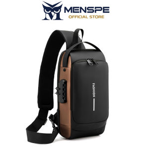 MENSPE Multi-Functional Chest Bag Crossbody Bag Smooth Zipper Bag Sports Bag Waterproof Anti-Thief Code Lock Casual Bag Street Shoulder Bag Messenger Bag Versatile Fashion Chest Bag Travel Bag Business Bag