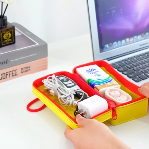 Creative Building Block Shaped Handbag Pen Storage Bag with Rope Portable Stationery Organizer Pencil Case Sundries Organizer