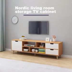 Meja TV Kayu 140CM Rak TV Serbaguna Bufet TV Modern Minimalis Lemari TV Murah
