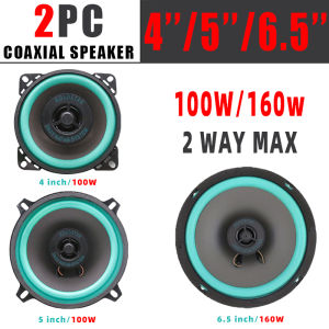 2PCS 4/5/6.5 Inch Car Coaxial Speakers HiFi Car Door Subwoofer Universal Automotive Audio Music Full Range Truck Stereo Speaker