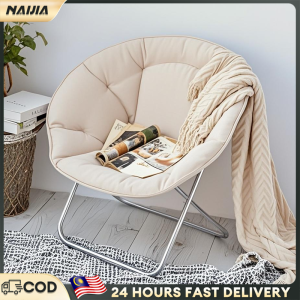 NAIJIA Portable Foldable Lazy Chair Adjustable Recliner & Rocking Lounge Chair for Indoor/Outdoor Use Kerusi Malas with Backrest  Cosy Foldable Sofa折叠懒人沙发