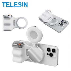 TELESIN Magnetic Phone Camera Shoot Hand Grip Phone Holder Shooting Aid Remote Control Handle for Iphone HUAWEI SAMSUNG Phone