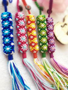 Creative Handmade Keychain Material Kit Valentines Day Gift Couple Key Rings Woven Line Festive Celebration Supplies