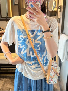 BINKAFENNY | Plus Size Womens White Printed Short Sleeve T-Shirt Summer Loose Slimming Anti-Aging Korean Style Top Casual Comfortable Tee