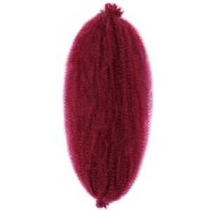 Afro Kinky Curly Marley Braid Crochet Hair Synthetic Braiding Hair Extension 16/24 Inch Afro Curl Crochet Braids For Women