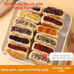 Bánh Trung Thu Bột Sữa Đậu Đỏ Ngũ Nhân Trứng Muối Tự Nhiên