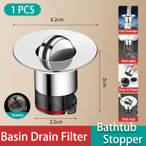 Universal Bathroom Sink Stopper Flip Cover Core Basin Drain Filter Valve Hair Catcher Shower Sink Strainer Bath Stopper Bathroom Drain Cover