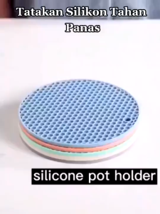 Tatakan Anti Slip Tahan Panas Serbaguna / Tatakan Alas Silikon Bulat