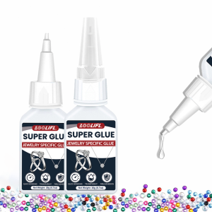 LOOLIFL 20g Jewelry Super Glue - Clear Strong Adhesive for Rings Necklaces Earrings & DIY Crafts Quick Bonding Repair 1-5pcs