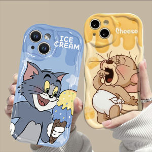 Cute Cat And Mouse Jerry Design Phone Case for Xiaomi Redmi Note13 pro 11 12 K60 Anti-Fall Couple Style Soft Silicone Shell