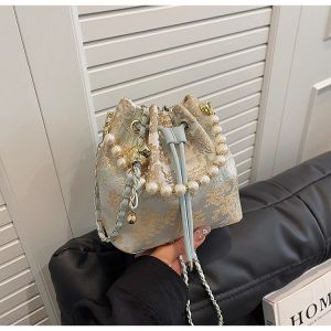 Luxurious Bucket Bag Soft Leather Single Shoulder Crossbody Handbag Versatile Stylish Korean Version Fashionable Commuter Bag