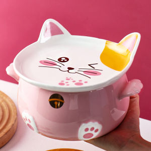Microwaveable Cute Cat Patterned Large Capacity Lunch Box
