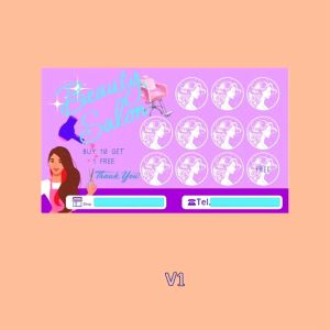 บัตรสะสมเต็ม salon เสริมสวย ทำผม