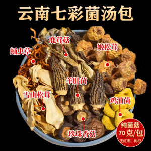Colorful Mushroom Soup Mix Dry Goods Pure Mushroom Yunnan Reishi Soup Ingredients Chicken Stew Ingredients Dried Morel