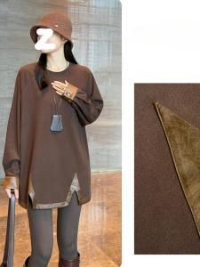 เสื้อยืดคอโปโลแขนยาวหลวมๆ สำหรับผู้หญิง ฤดูใบไม้ร่วงปี 2025 ไซส์ใหญ่ เสื้อตัวบนทรงหลวมๆ สไตล์เกาหลี