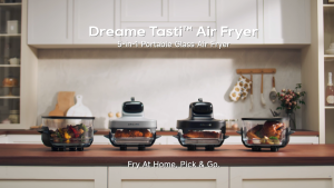 Dreame PT60 Portable Tasti™ 5-in-1 Air Fryer | 360° Panoramic View | 2.5L/4.5L Compact Capacity