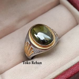 CINCIN BATU GREEN PERIDOT SUPER KEREN