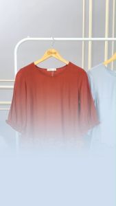 Áo kiểu trung niên thiết kế đơn giản với chất liệu Tơ Xước mềm mại AN4Y0410 Thương hiệu Thiều Hoa