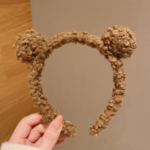 Cute Cartoon Hairband Womens Special Face Wash Plush Hair Accessory Fresh out New 2022 Winter Collection Freshly Made