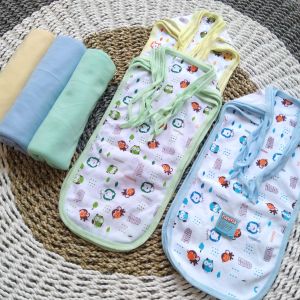 Bedong bayi 3pcs & 12pcs popok cotton  perlengkapan bayi baru lahir 3 in 1