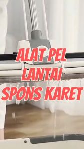 Alat Pel Lantai Karet Spons PVA Floor Cleaning Mop Peras Tarik Otomatis Pembersih Kotoran Lantai