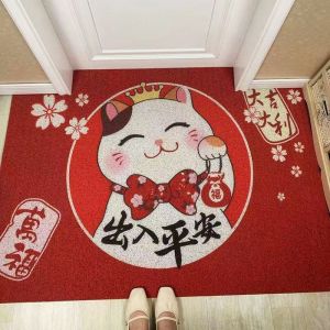Carpet Entrance Door Mat Anti-Slip Durable Cleaning Easy to Cut Modern Style Rectangle Shape Home Decor Door Mat Entrance Mat
