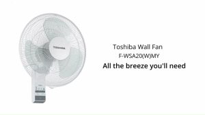 Toshiba F-WSA20(W)MY 3 Speed Choices 16 Inch Wall Fan With Remote Control WAH LEE STORE