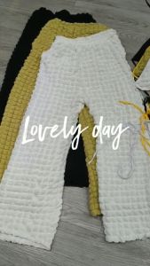 Bikini đồ bơi nữ đi biển 2 mảnh áo ngực kèm mút mỏng quần suông ống rộng chất liệu vải xốp BINSPORTS BHV214
