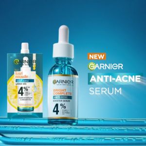 Garnier Bright Complete Anti Acne Serum with Niacinamide Salicylic Acid AHA Face Serum Skin Naturals Light Complete Vitamin C Serum 30ml
