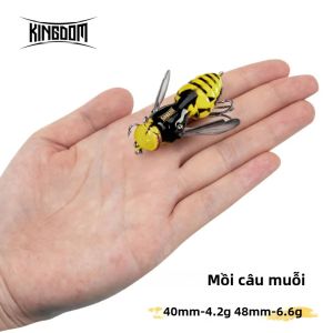 Mồi Câu Giả Kingdom Wasp Crawl 4.2g 40mm 6.6g 48mm Mồi Giả Bơi Nổi Mồi Cứng Dành Cho Câu Cá Bass Và Cá Chó