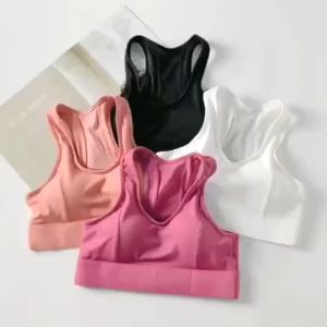 Sports Bra Shock-proof Padded Bra Mesh Back Yoga Gym Running Bra
