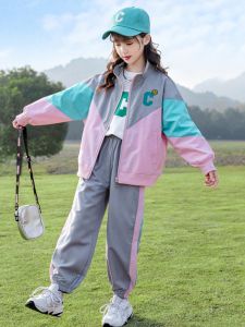 Bộ Đồ Thể Thao Hai Mảnh Cho Bé Gái Mùa Thu 2025 Bộ Đồ Trẻ Em Thời Trang Xuân Thu Áo Khoác Mưa Trẻ Em Bộ Đồ Trẻ Em Mùa Thu