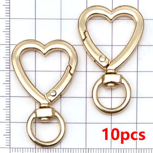 10pcs Mixed Shape Keychain Hardware Alloy Rotundity Snap Hooks Lobster Clasps Key Rings For DIY Bag Charm Jewelry Findings